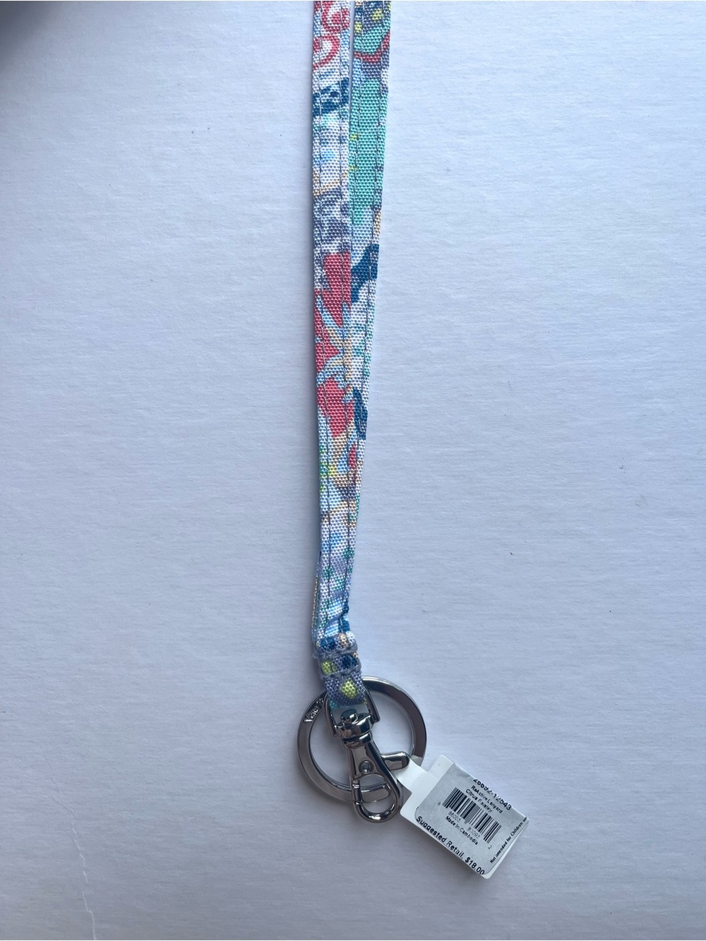Vera Bradley Women’s Citrus Paisley ReActive Lanyard NWT Key Holder
